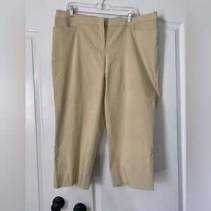 Lane Bryant Slim Crop Capri Khaki Women’s Size 18